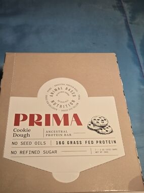 PRIMA Cookie Dough Ancestral Protein Bar - Cream Box